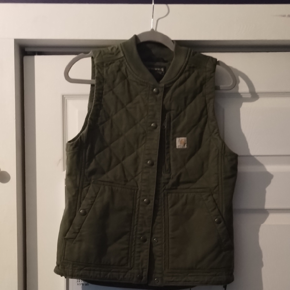 Women's Carhartt Green Quilted Vest